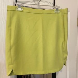 Lime green mini skirt